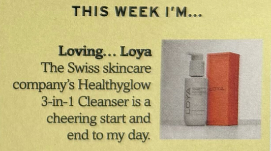 LOYA’s skin care was spotted in Fabulous magazine